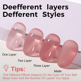 TOMICCA Jelly Pink Gel Nail Polish with nail art accessories