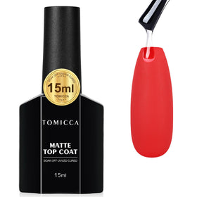 TOMICCA Matte Gel Top Coat 15ml bottle front view