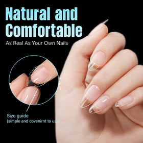 TOMICCA Medium Almond Nail Tips close-up