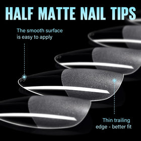 TOMICCA Medium Almond Nail Tips side view