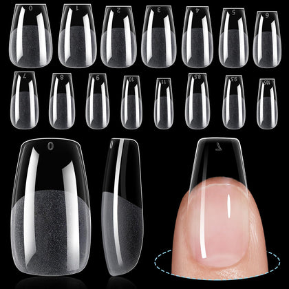 TOMICCA Medium Coffin Nail Tips 240Pcs front view