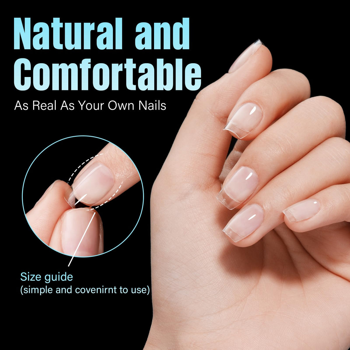 TOMICCA nail tips displayed with nail polish