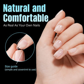 TOMICCA nail tips displayed with nail polish