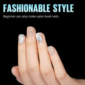 TOMICCA nail tips displayed with nail polish