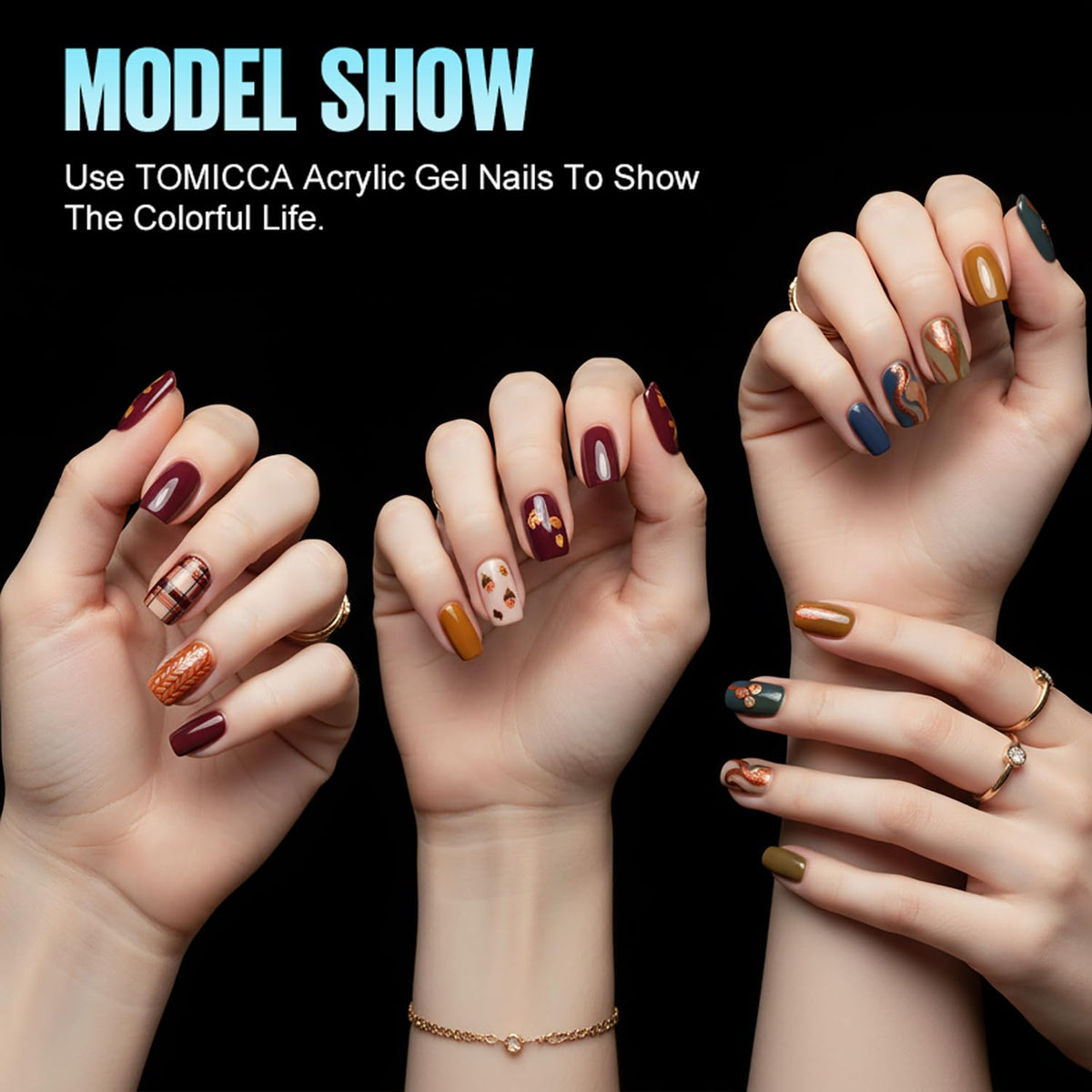 TOMICCA nail tips packaging with assorted sizes