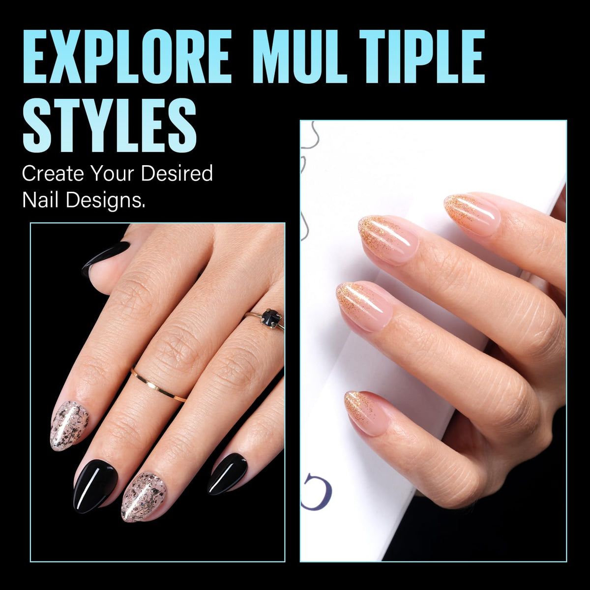 TOMICCA nail tips with nail polish application