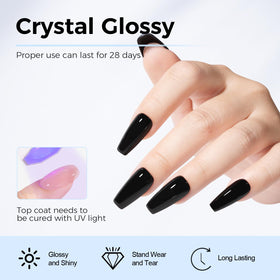 TOMICCA No Wipe Top Coat 15ml bottle side view