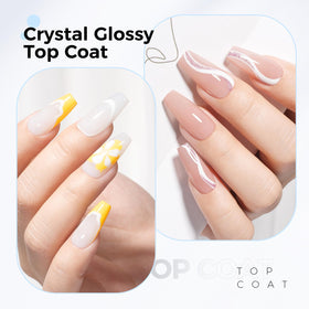 TOMICCA No Wipe Top Coat in a nail salon setting