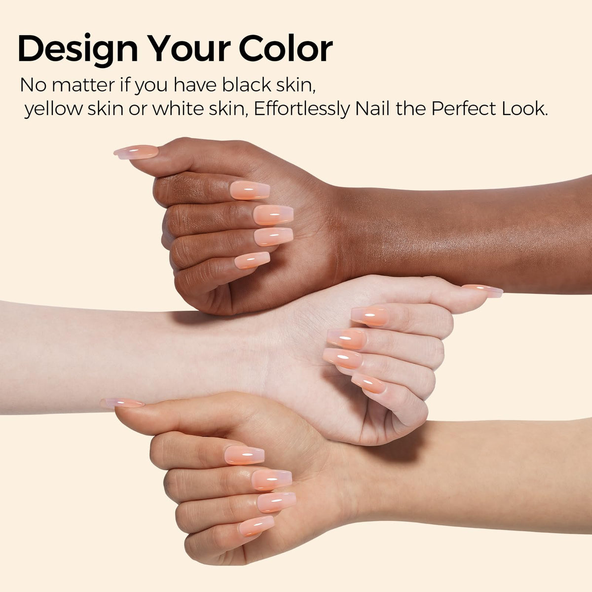 TOMICCA Nude Gel Nail Polish 15ml brush for easy application