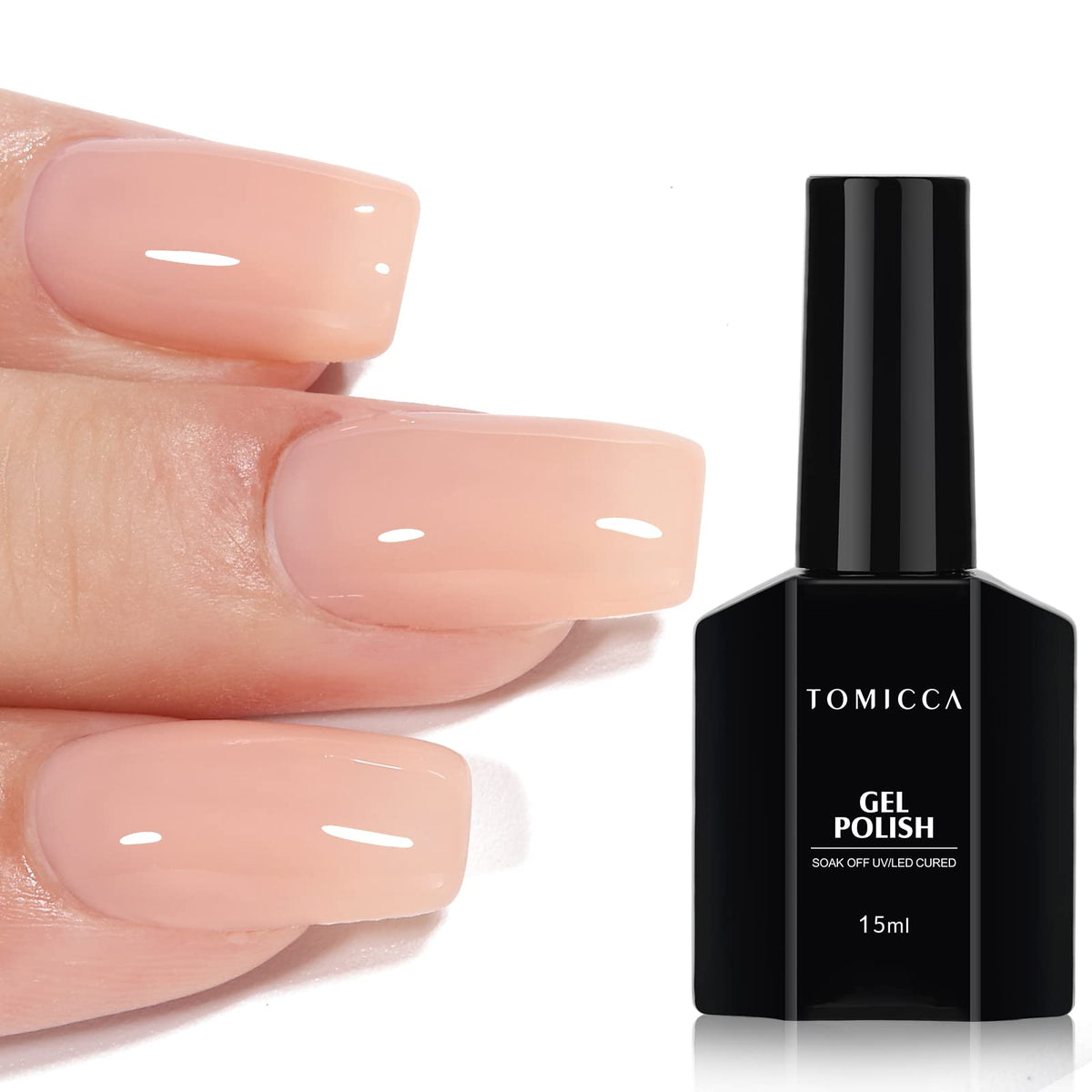 TOMICCA Nude Gel Nail Polish 15ml front view