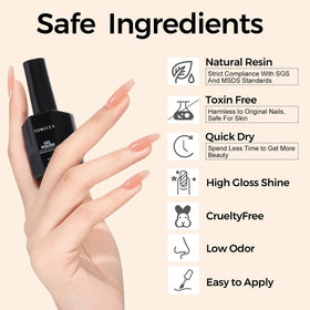 TOMICCA Nude Gel Nail Polish 15ml packaging details