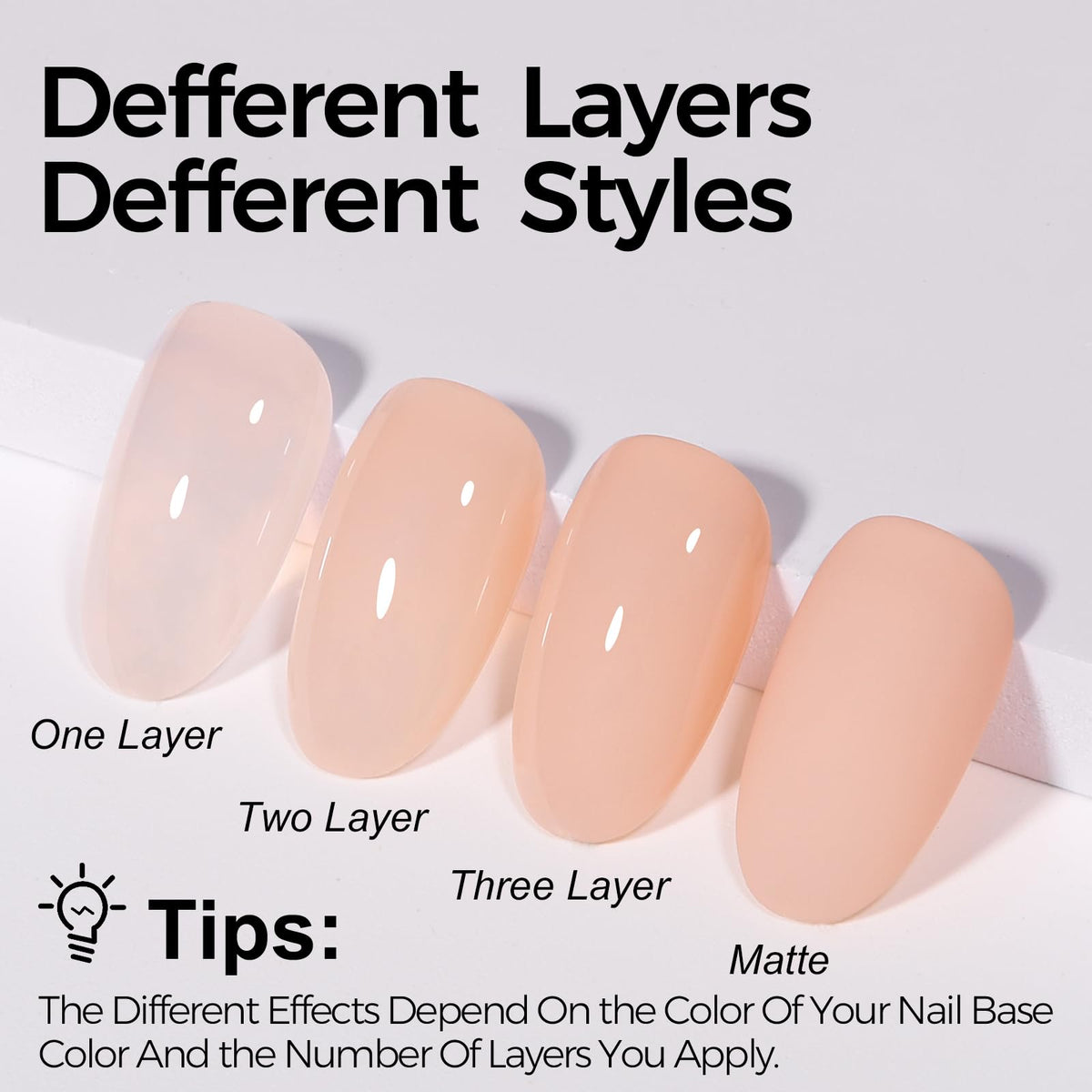 TOMICCA Nude Gel Nail Polish 15ml swatch on skin