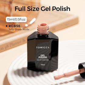 TOMICCA Nude Gel Nail Polish 15ml with nail art designs