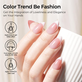 TOMICCA Pink Gel Nail Polish 15ml with brush applicator