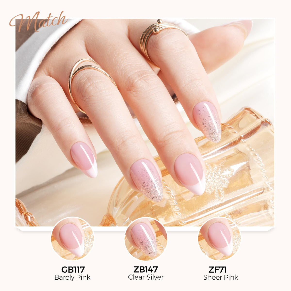 TOMICCA Pink Gel Nail Polish 15ml with nail art accessories