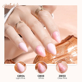 TOMICCA Pink Gel Nail Polish curing under UV lamp