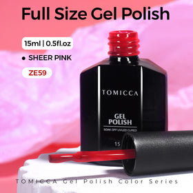 TOMICCA Ruby Red Gel Nail Polish in a manicure set