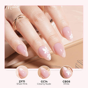 TOMICCA Sheer Pink Gel Nail Polish 15ml packaging details