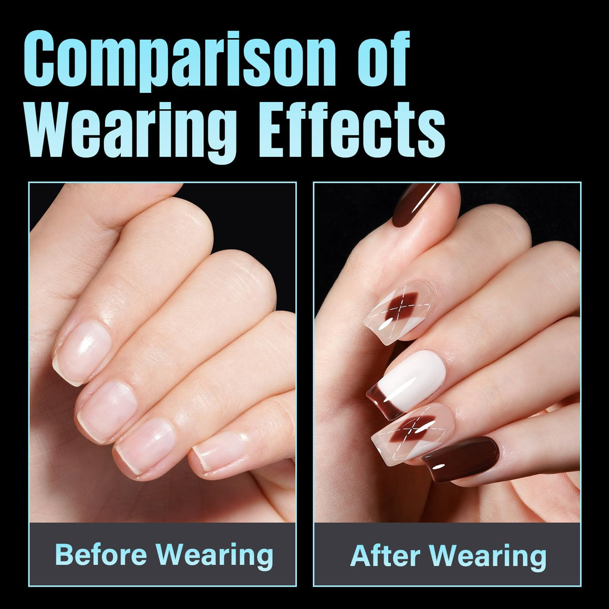TOMICCA Short Square Nail Tips showing durability and flexibility