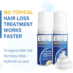 TOMUM 5% Minoxidil Foam in a bathroom setting