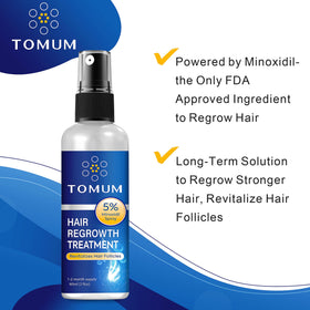 TOMUM Minoxidil 5% Hair Regrowth 60ml back view
