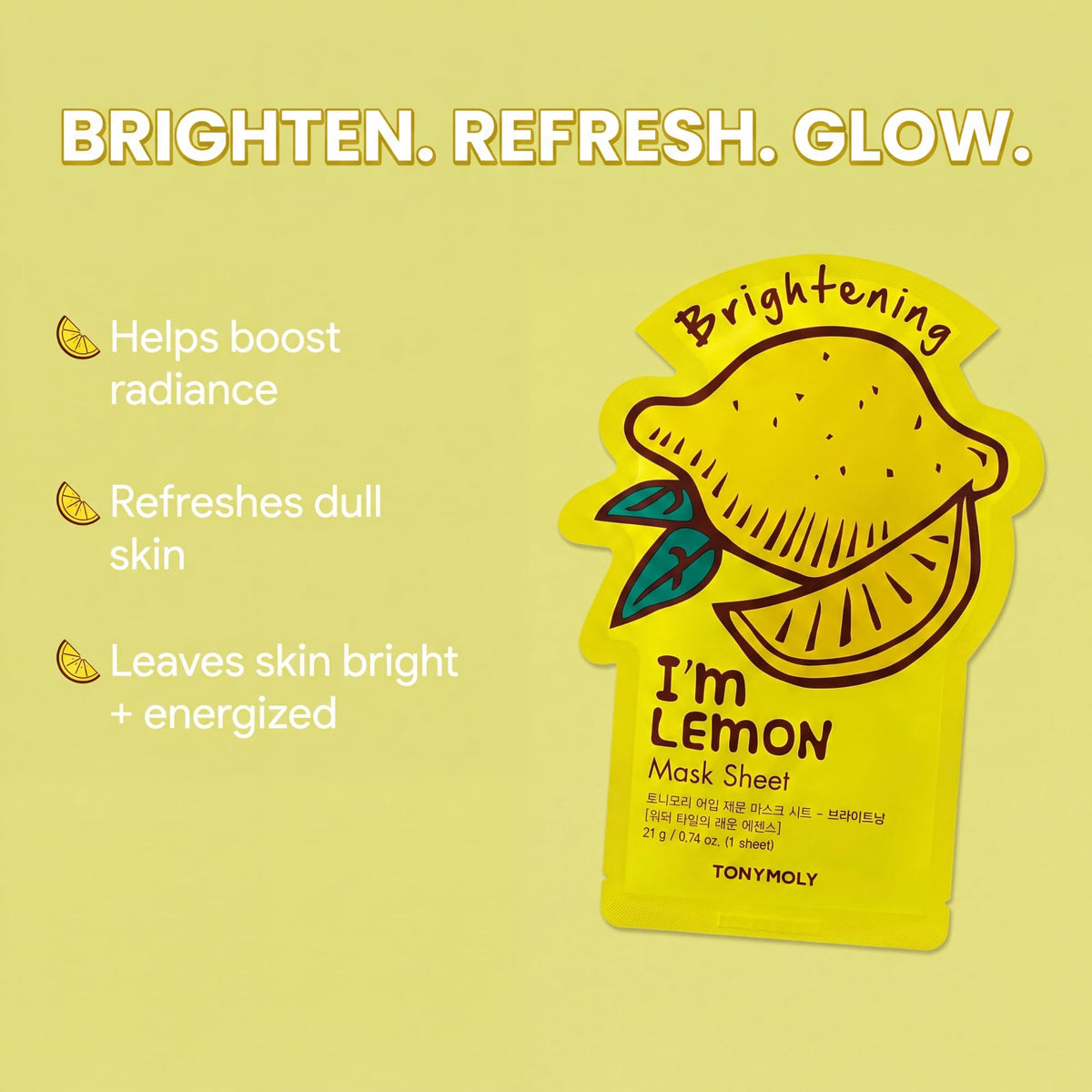 TONYMOLY Bright & Juicy Lemon Mask close-up