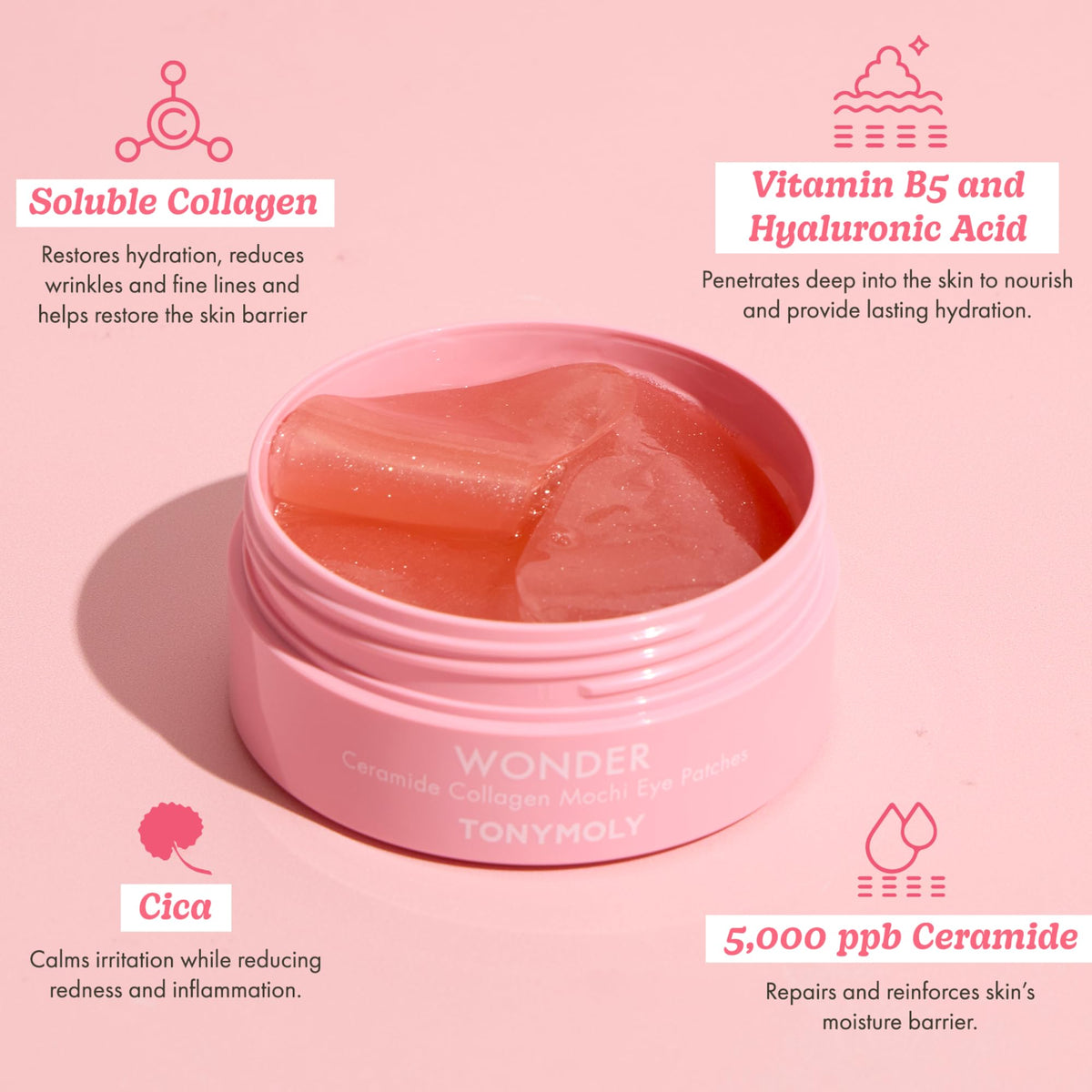 TONYMOLY hydrogel eye patches with ingredients list