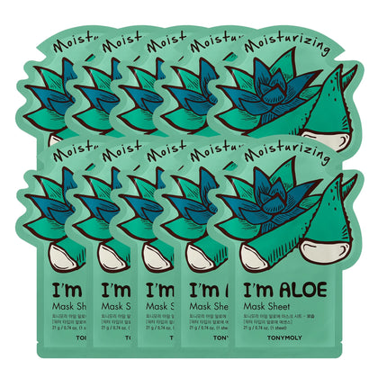 TONYMOLY I'm Aloe Sheet Mask 10-Pack front view