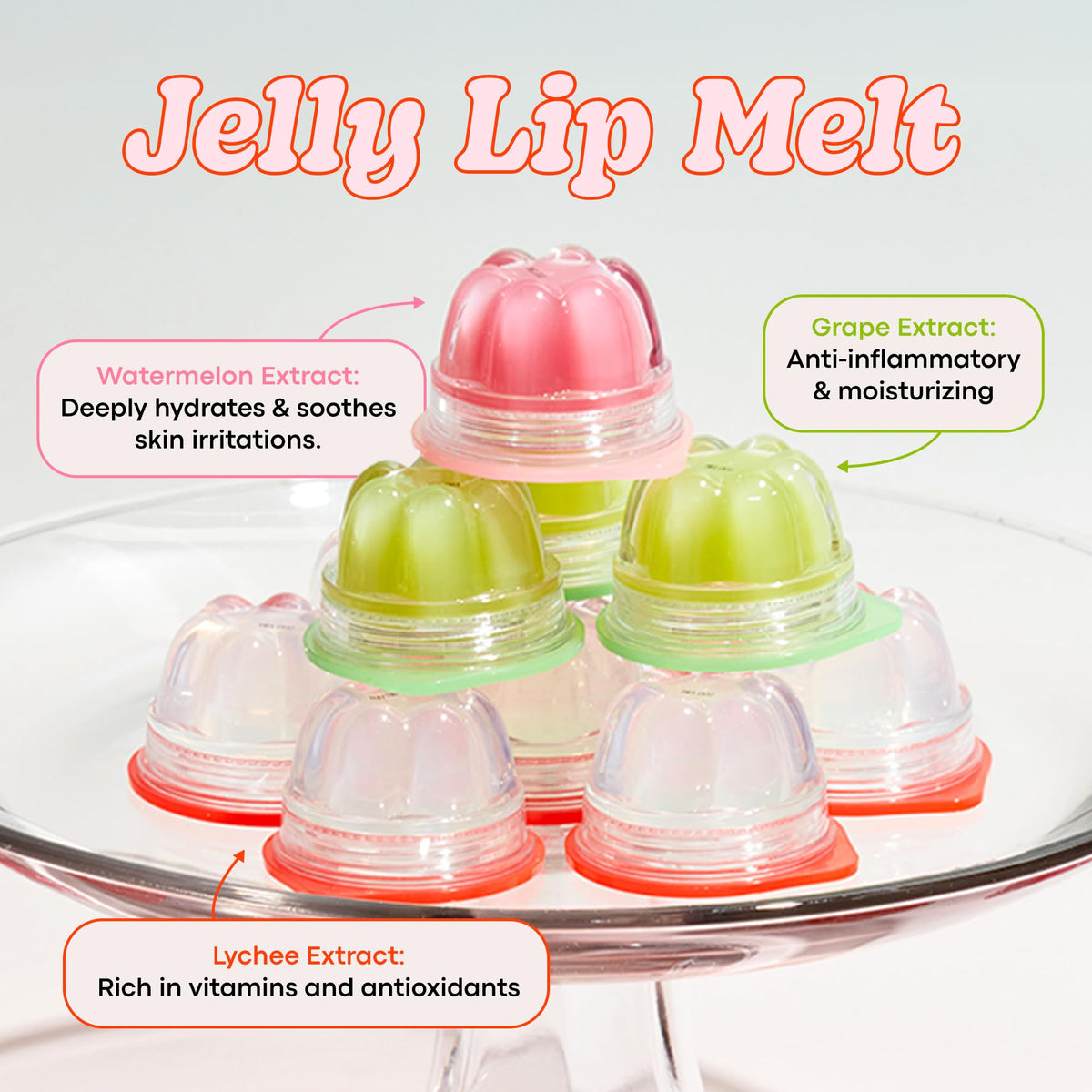 TONYMOLY Jelly Lip Melt Watermelon on lips