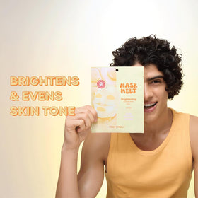 TONYMOLY Mask Melt Brightening Hydrogel Face Mask application on skin