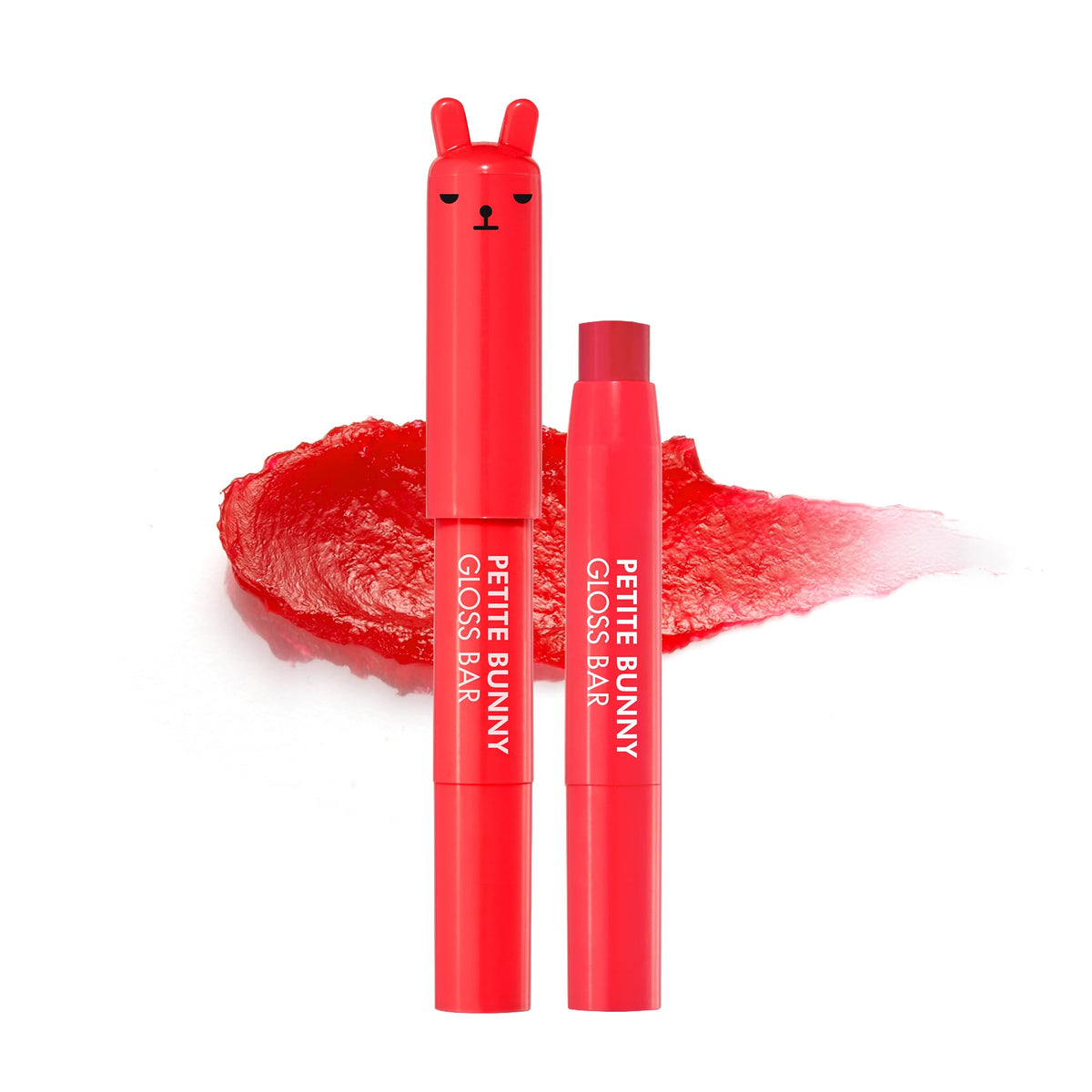 TONYMOLY Petit Bunny Lip Gloss in Juicy Cherry front view