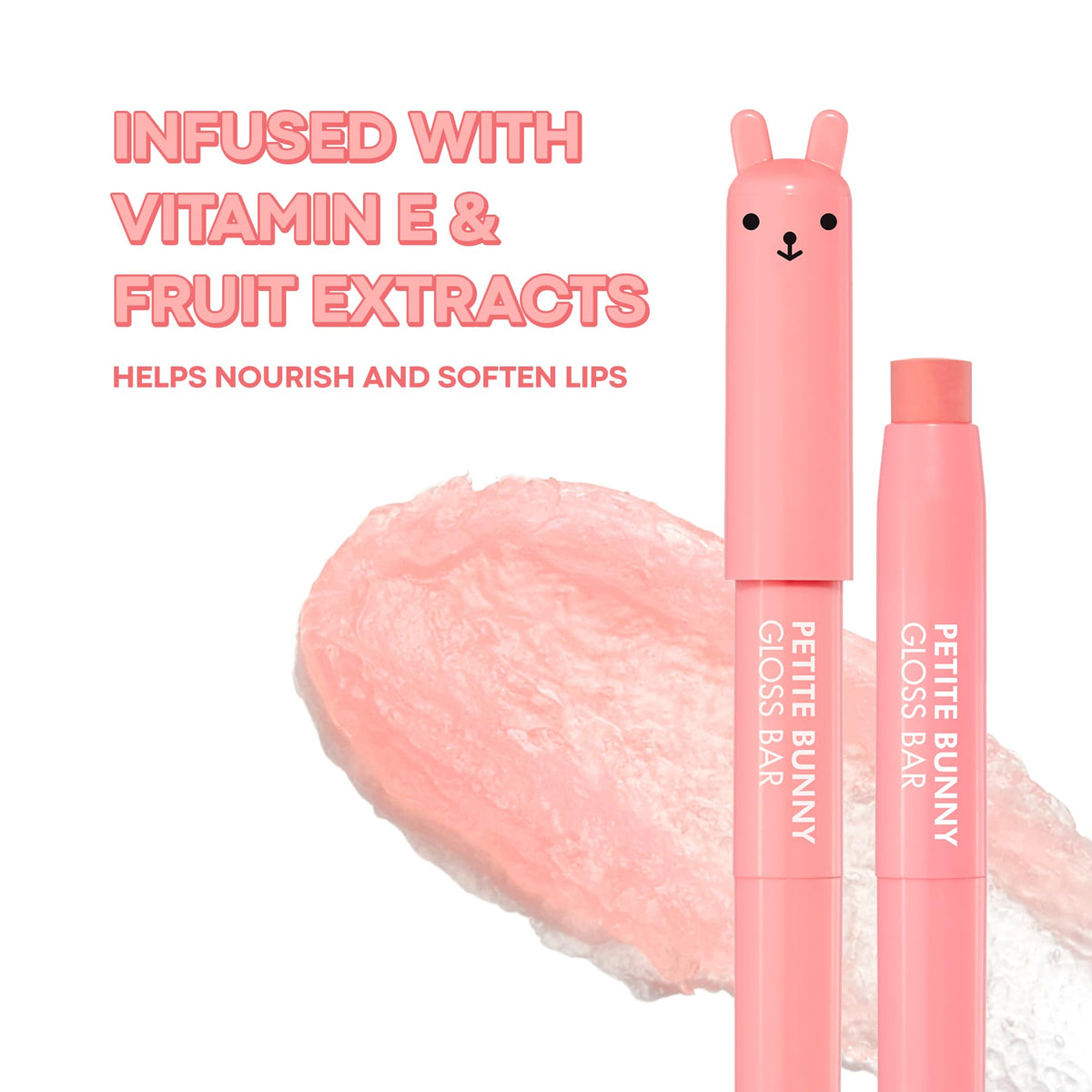 TONYMOLY Petit Bunny Lip Gloss swatch on hand