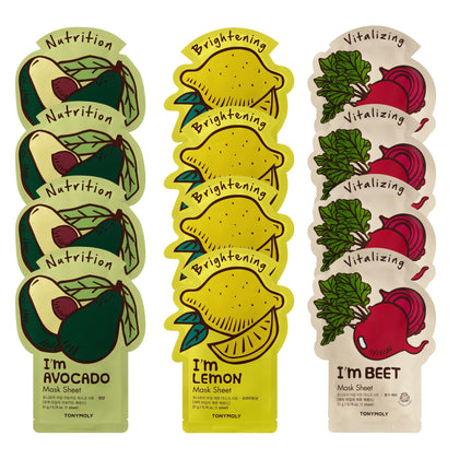 TONYMOLY Superfood Glow Sheet Mask Set packaging front view