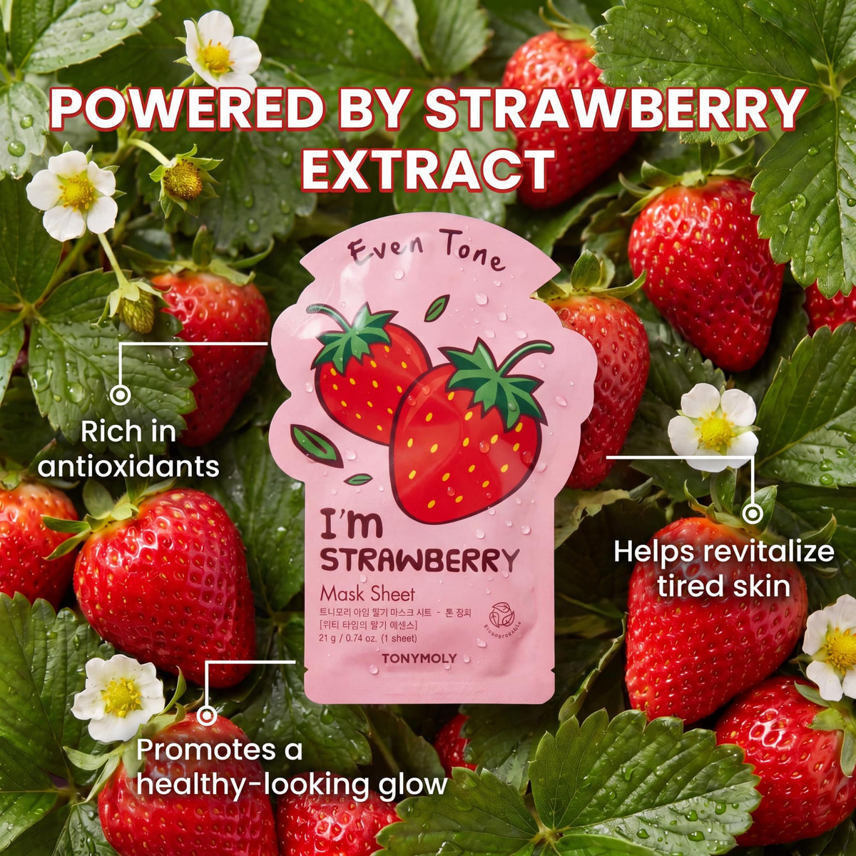 TONYMOLY Sweetheart Sheet Mask being applied on face
