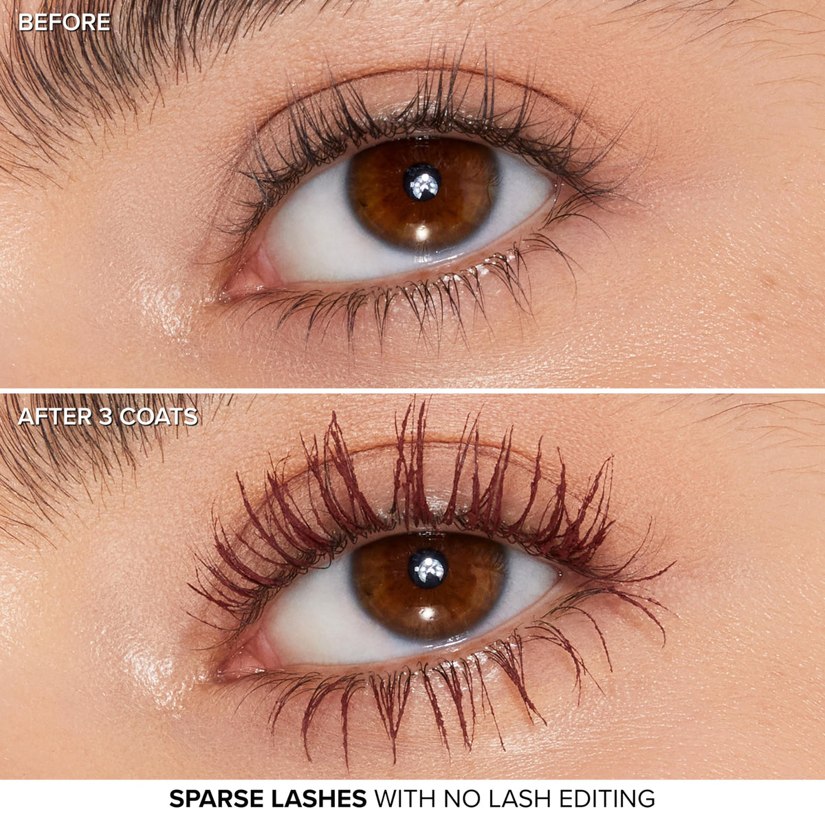Too Faced Better Than Sex Mascara Burgundy on vanity