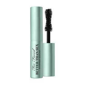 Too Faced Better Than Sex Waterproof Mascara front view, travel size 0.17 Fl Oz