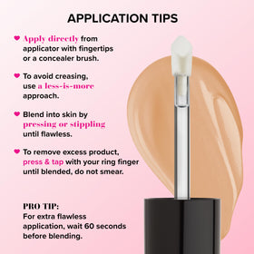 Too Faced Born This Way Concealer Cocoa with makeup brushes