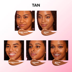 Too Faced Born This Way Concealer Mocha with makeup tools