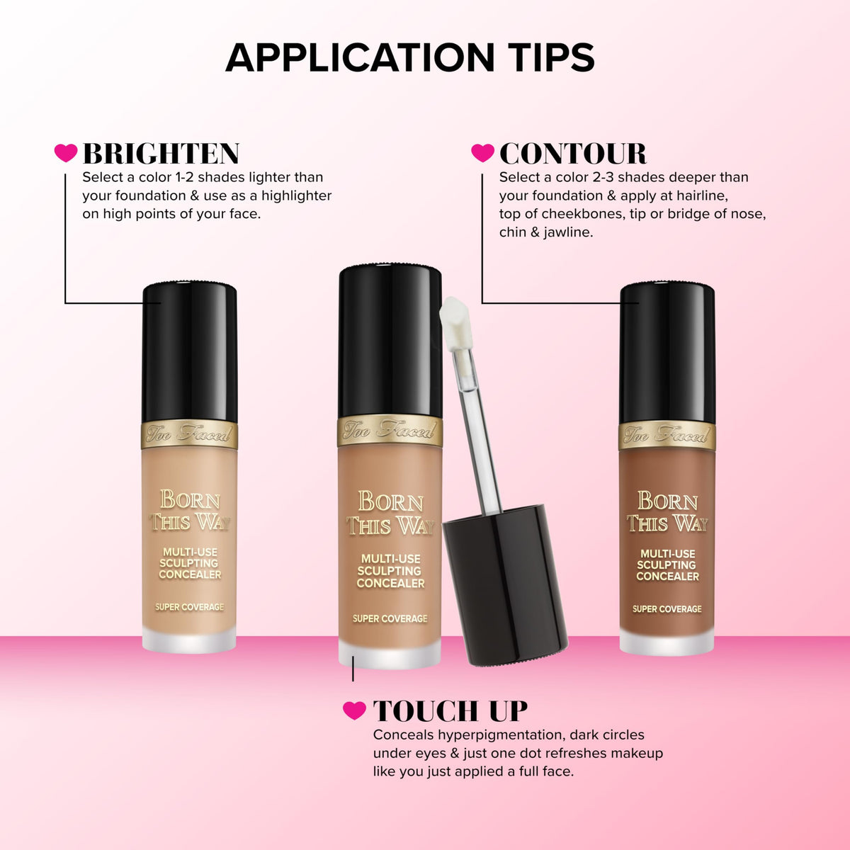 Too Faced Born This Way Concealer with natural light background