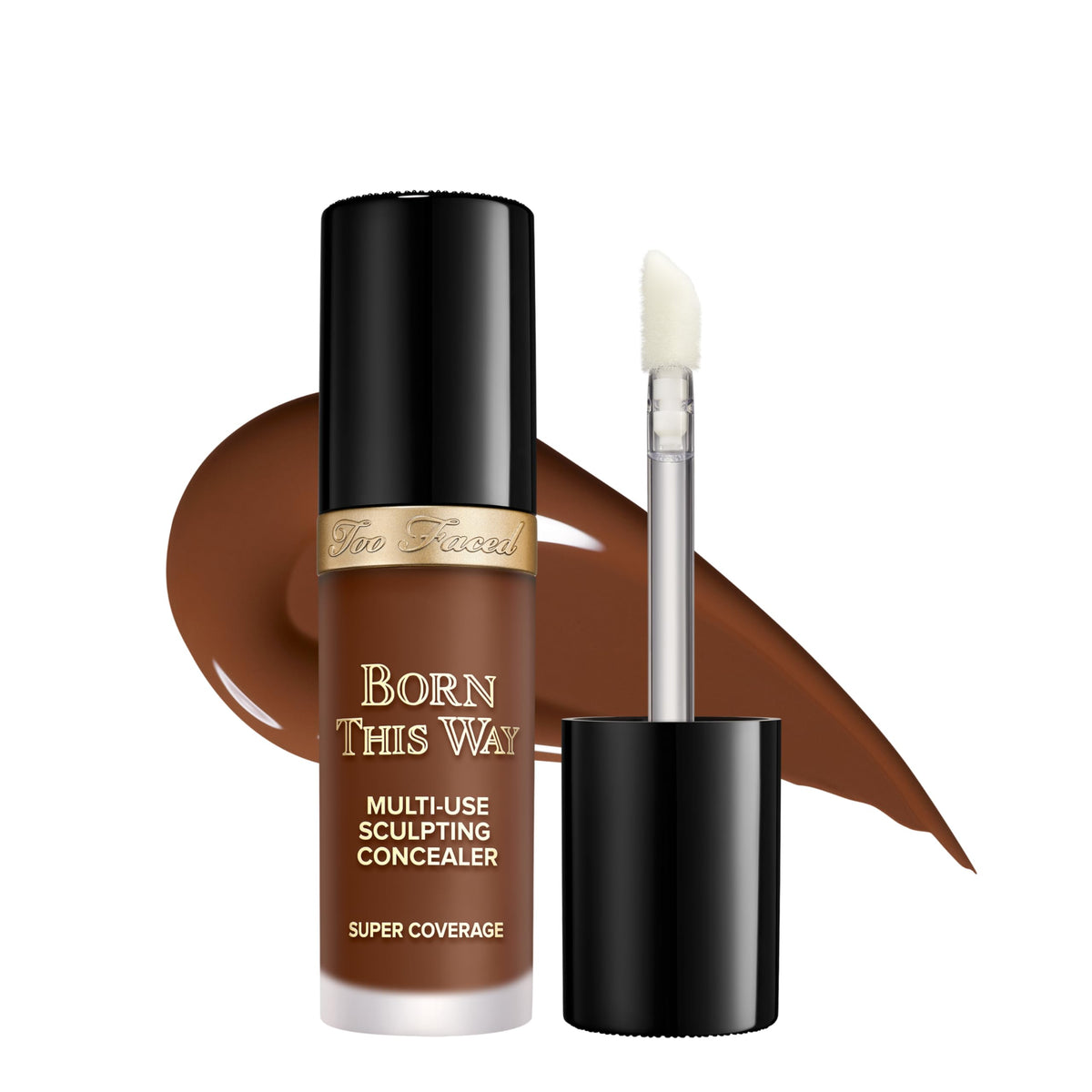 Too Faced Born This Way Super Coverage Concealer front view, Spiced Rum