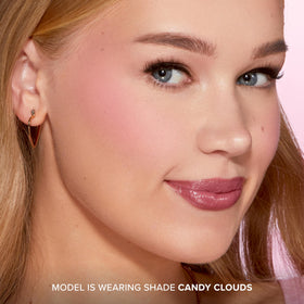 Too Faced Cloud Crush Blurring Blush application on cheeks