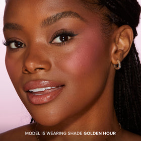 Too Faced Cloud Crush Blush Golden Hour on makeup table
