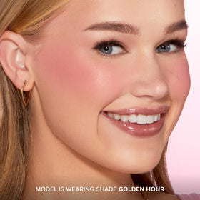 Too Faced Cloud Crush Blush Golden Hour with brush
