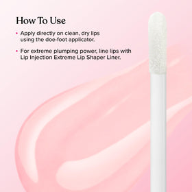 Too Faced Lip Injection Extreme Lip Plumper Gloss on lips