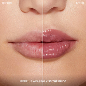 Too Faced Lip Injection Extreme Plumping Clicks Kiss the Bride swatch on skin
