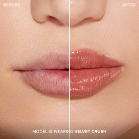 Too Faced Lip Injection Extreme Plumping Clicks Velvet Crush applied on lips