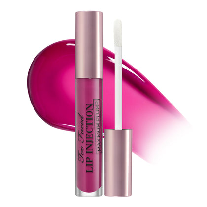 Too Faced Lip Injection Maximum Plump Gloss front view in Berry Crush