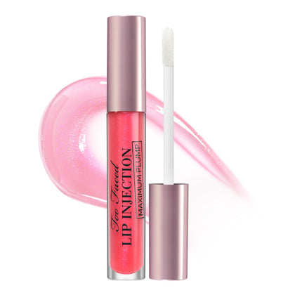 Too Faced Lip Injection Maximum Plump Gloss front view with Yummy Bear design