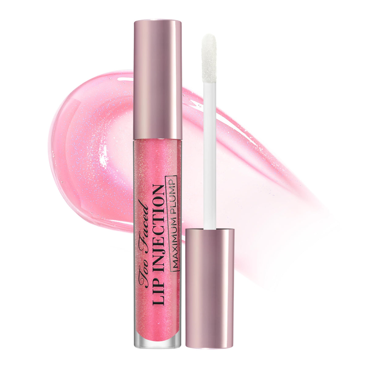 Too Faced Lip Injection Maximum Plump Neon Pink Sparkle front view