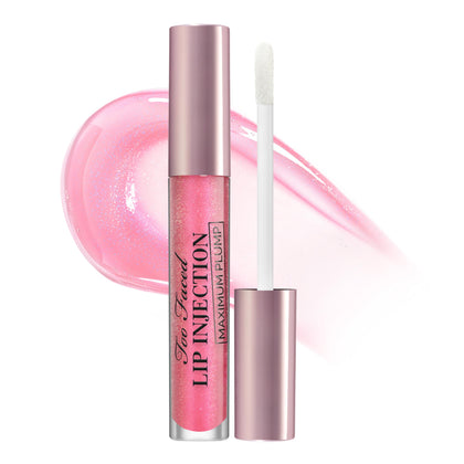 Too Faced Lip Injection Maximum Plump Neon Pink Sparkle front view